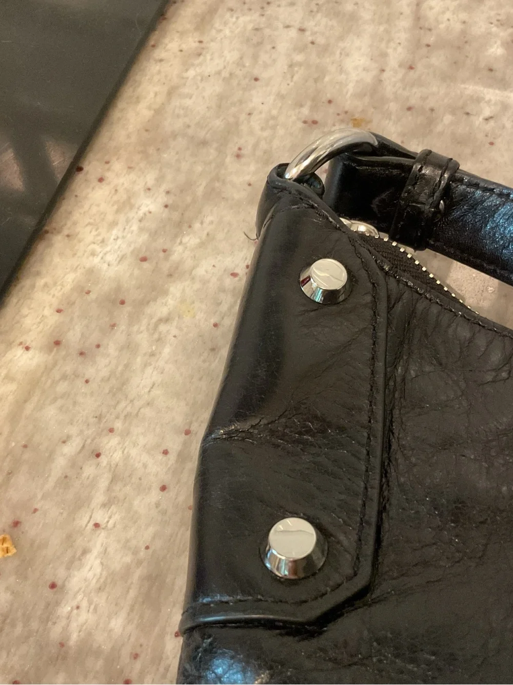 Michael Kors black leather Fallon Hobo bag